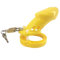 Yellow Silicone Bellied Sissy Chastity Device