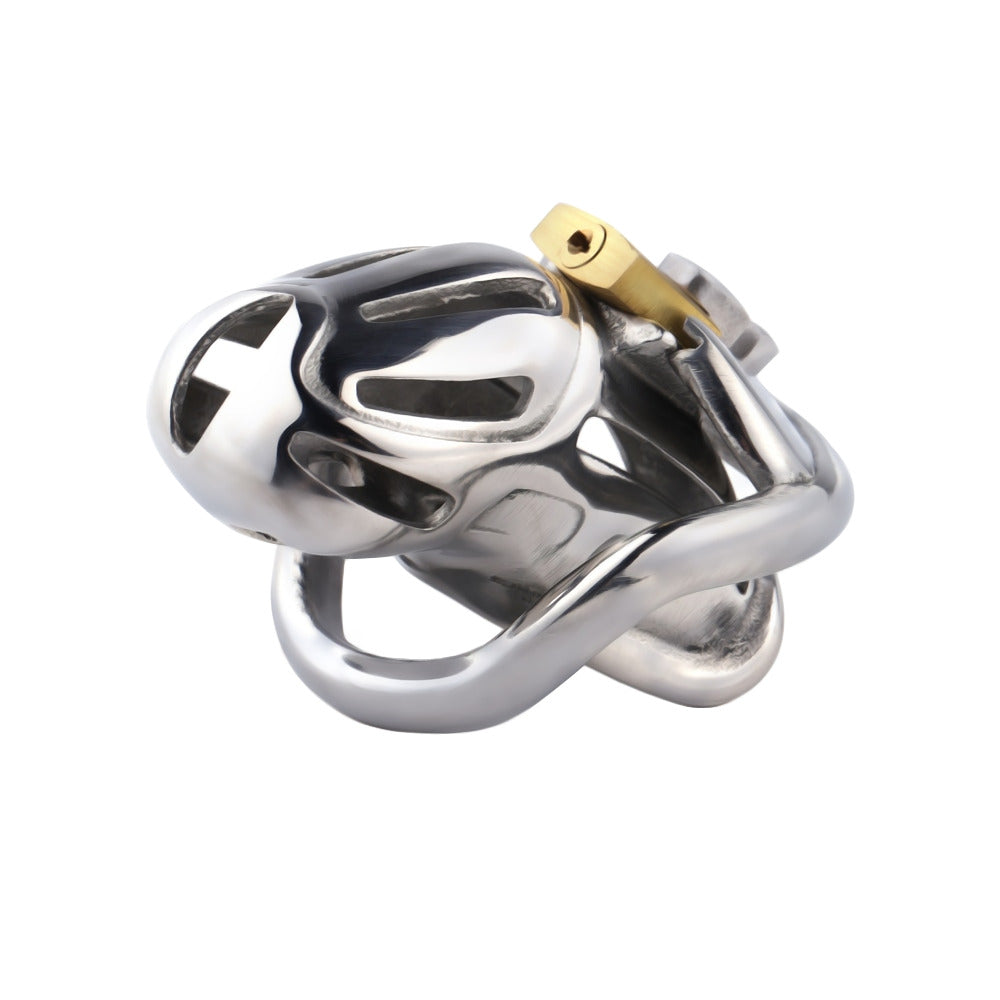 T Type Chastity Devices Stainless Steel Silicone Male Chastitys