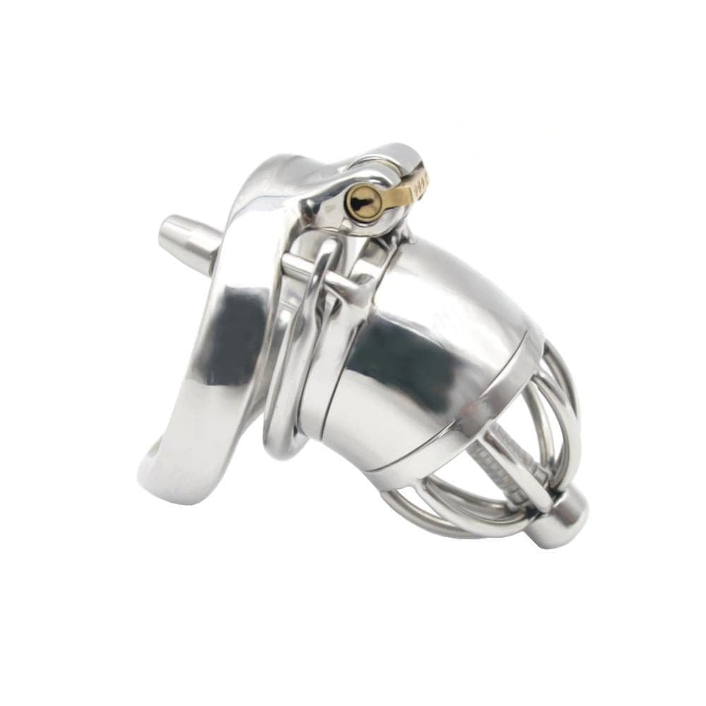 Experience the ultimate masculine restraint with our stainless steel cock cage chastity belt for men. Don't be the loser in your gang embrace control and turn any night into an orgy of anticipation. This is the perfect example of redefining masculine dominance.