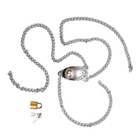 Pearled Chain Female Chastity Device Belt