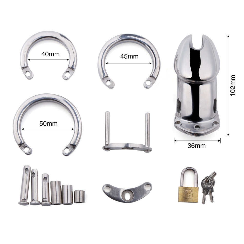 Experience ultimate control with our stainless male chastity device the steel kit that combines comfort and security. Among the safest models, it offers options to suit your budget, making chastity possible.