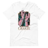 Embrace life in chaste with our cuffed T-shirt! This comfortable shirt pairs perfectly with shorts, skirt, tights, or even over a swimsuit. Solve your wardrobe woes and express your style boldly.