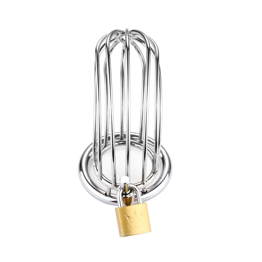 Discover a seamless blend of risk and stimulation with our stainless steel cage. Ideal for growers, its varied ring sizes ensure minimal discomfort while offering maximal control and discretion.
