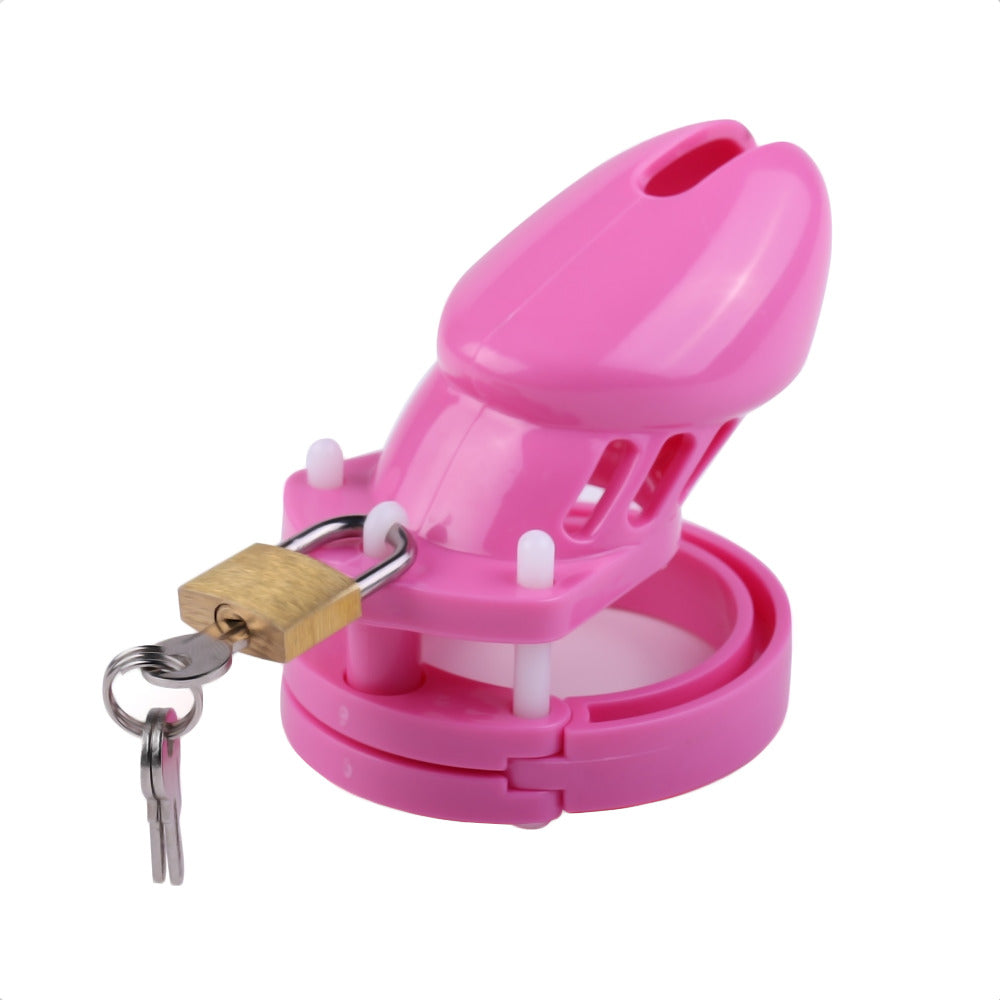 Unlock the ultimate challenge of control with our Pink Blushing Bride Cock cage a locking kit that transforms your metal penis into a symbol of submission, solving the biggest problems of temptation. Embrace this cursed yet tantalizing triple-threat to elevate your experience.