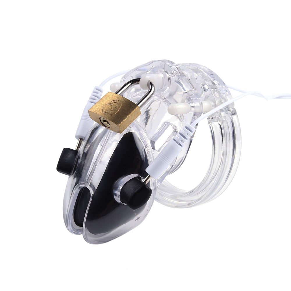 Unleash tantalizing control with this electro cock cage, where mistresses and key holders delight in teasing. The electric shock feature creates intense anticipation, denying cuming and amplifying obedience.