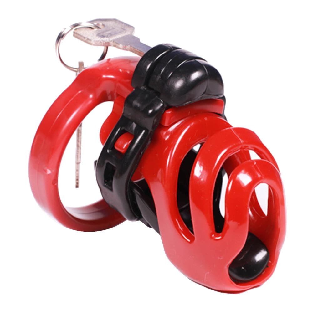 Transform your married dynamics with this bio-resin chastity kit, perfect for femdom scenarios. The smallest ring ensures a comfortable fit, giving wives control over their husband's sex life.