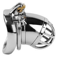 Experience the strict embrace of steel male chastity with our cold, rigid cage designed to enhance your psychological journey of control. Unlock the possible depths of restraint with this secure, contoured device.