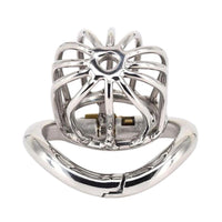 Unlock the ultimate in keyholding control with The Helpless Captive Cock cage. Its rigid metal design holds each plug and sound in place, timed for your keyholder's command.