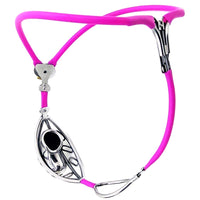 Metal Chastity Cage with G-String Belt