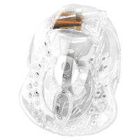 The Sissy Wrangler is the ultimate flat cage for large male anatomy, expertly molded for a discreet fit. Secure padlocks and a breathable, girthy design ensure comfort and control.