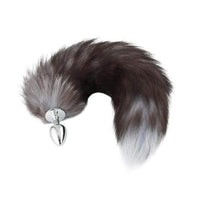 18" Black Werewolf's Tail Stainless Steel Plug