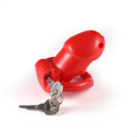 Secure your desires with our durable resin cock cage featuring a pee hole for convenience. Minimize the risk of unwanted arousal while the design safeguards your urethra (uretha). Includes catheter option for added control.