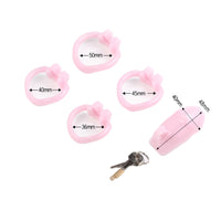 Sissy in Pink Small Chastity Cage