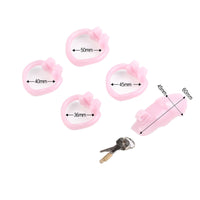 Sissy in Pink Small Chastity Cage