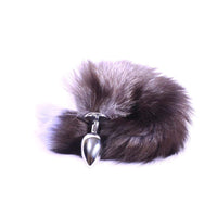18" Black Werewolf's Tail Stainless Steel Plug