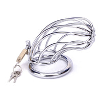 Experience ultimate control with our cage long, perfect for the big male. Crafted from solid stainless steel, it's the motivation and cause to honor your chastity contract. With no need for a string, your keyholder holds the key to your desires.