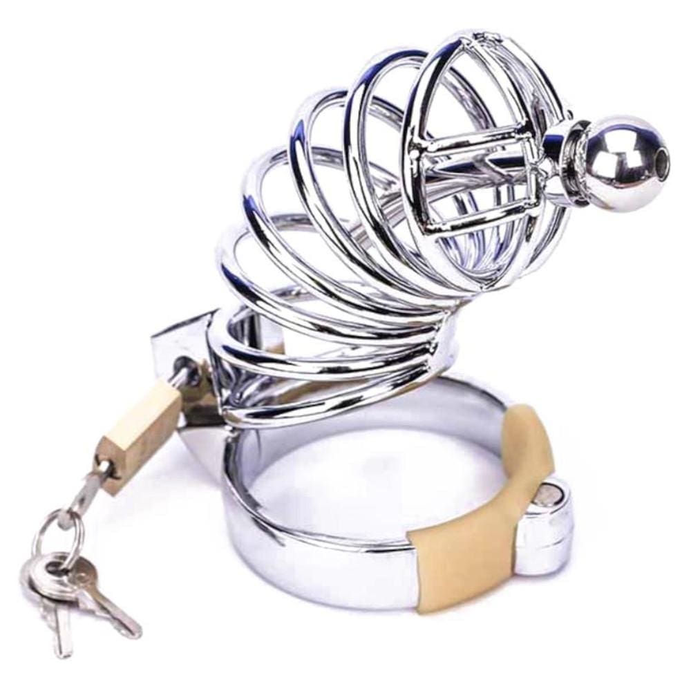 Unlock a new level of intimacy with this macho cage! Designed for the alpha who's ready to explore his submissive side, this dominant device keeps beta urges in check, enhancing pleasure for both partners.