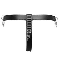 Experience ultimate control with our 'Black Hole' chastity belt for men. This girthy, spiral-design leather belt offers huge restraint. Steel locks secure the penis cage, making every inch count desires won't pop free.