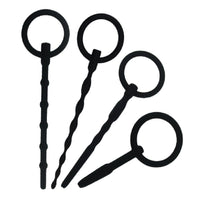 Dive into the stealthy world of urethra male pleasure with the blackout male chastity penis plug. Its ergonomic pull ring ensures easy, chrome-free play while providing thrilling sensations.