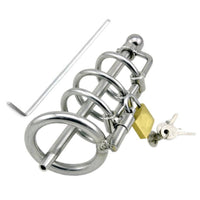Experience ultimate control and discipline with our Extreme Urethral device. Crafted from sleek stainless steel, this cage features a secure pouch and urethral sound for unparalleled restraint. Discreetly wearable under your everyday attire whether it's shorts, a shirt, tights, or even a thong it transforms your journey into one of profound submission and personal exploration.