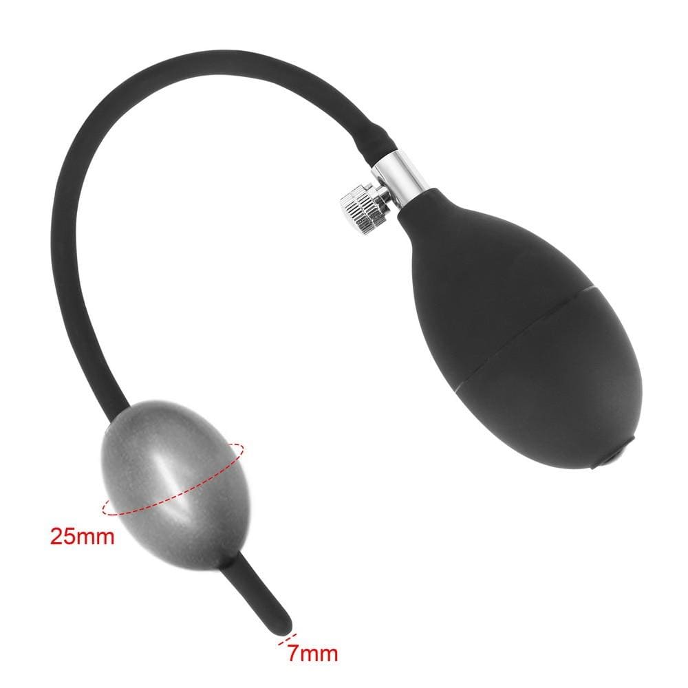 Take your playtime into overdrive with this inflatable sounding device! Pairs perfectly with a flat chastity device for those who think unlocking arousal should come after chores!