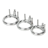 Order the Accessory Ring for the Pinned Prince(ss) Metal Cage for precise inch measurement fit. With detailed instructions, ensure comfort in estim chastity kit and sounding chastity scenarios.