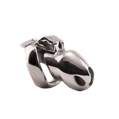 The Steel Holy Trainer V4 Small delivers dual benefits by locking up his cock in a stainless steel cage, allowing for tease without release. Ideal buy for vibration play with a dildo.