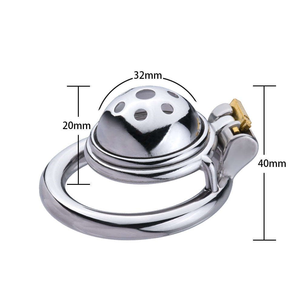 Dick Helmet Nub Metal Chastity Device