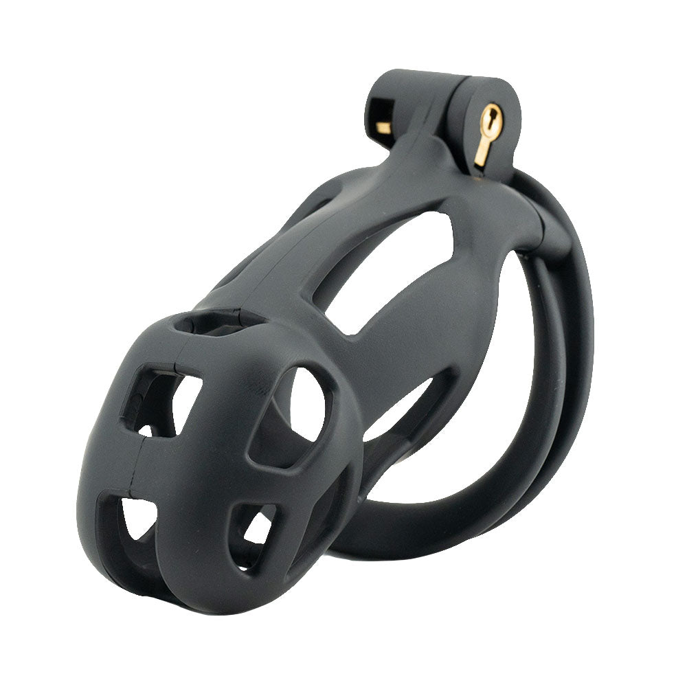 Experience ultimate control with the Dark Cobra cage. This sleek device tames your partner's cobra with the strength of chainmail. Perfect for the adventurous trainer, it's as epic as wielding a gatling gun while feeling light as a baby.