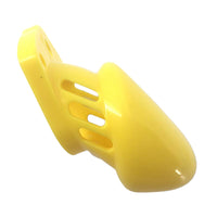 Yellow Silicone Bellied Sissy Male Chastity Device