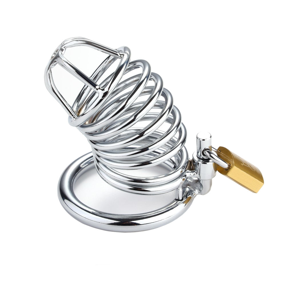 Ringed Metal Chastity Cage