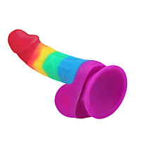 7" Zipper Ripper Rainbow Dildo Suction Cup