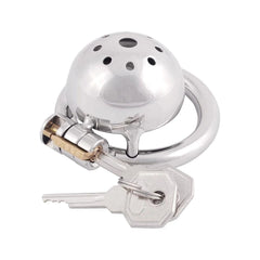 Embrace the brutal order of chastity with the Richards Steel Helmet. Waking in this locking cage, you'll find three key penis ring sizes fitting all, fighting temptation becomes second nature.