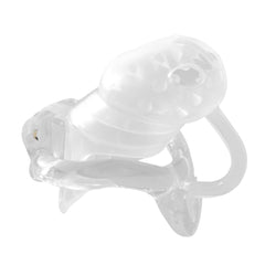 Introducing the Maximum Security Prison Silicone cage Small your hubby's dream accessory. No kidding, this device keeps your buddy securely in check. Whether sitting at home or on the go, experience ultimate control and comfort with this discreet chastity solution.