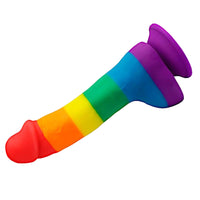 7" Zipper Ripper Rainbow Dildo Suction Cup