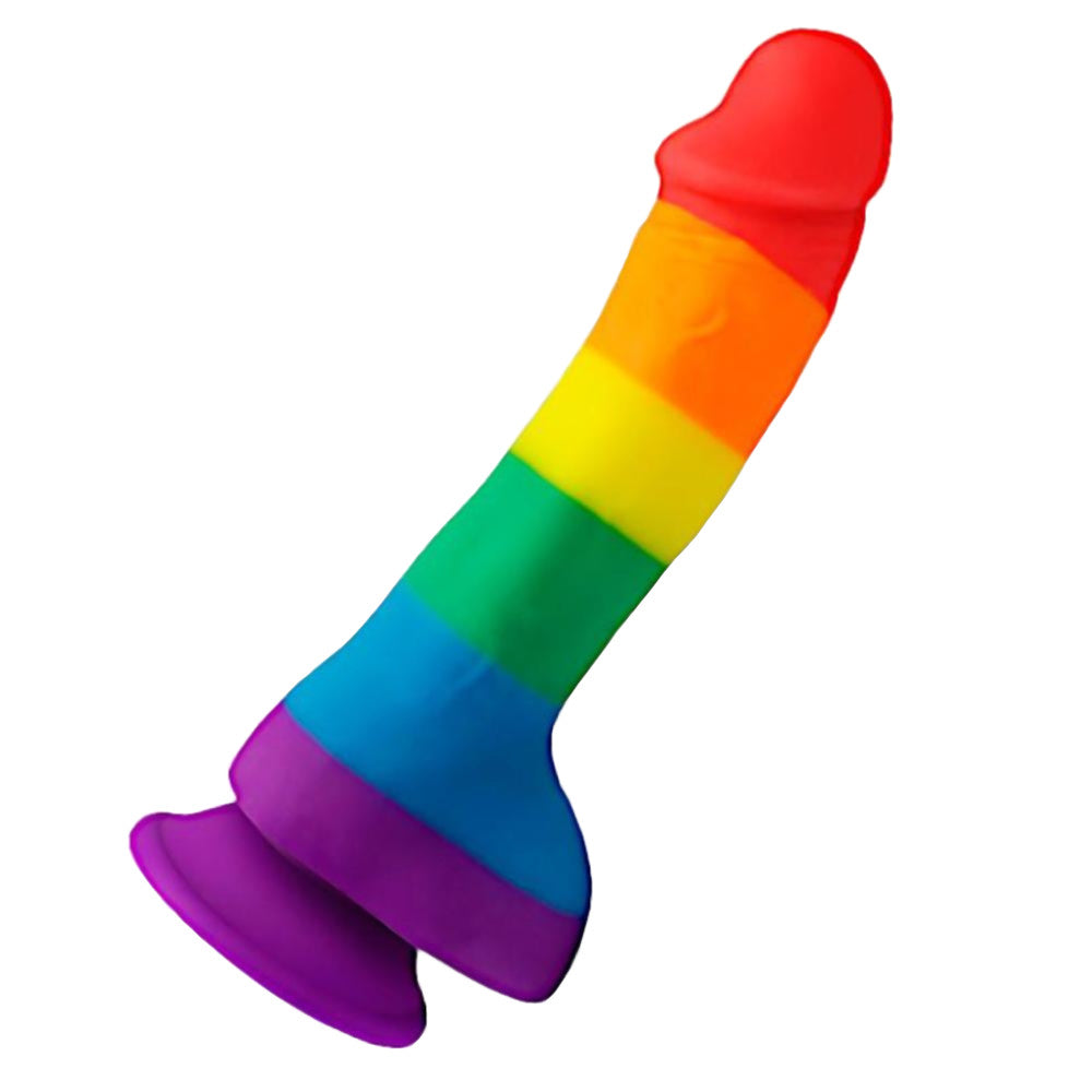 7" Zipper Ripper Rainbow Dildo Suction Cup