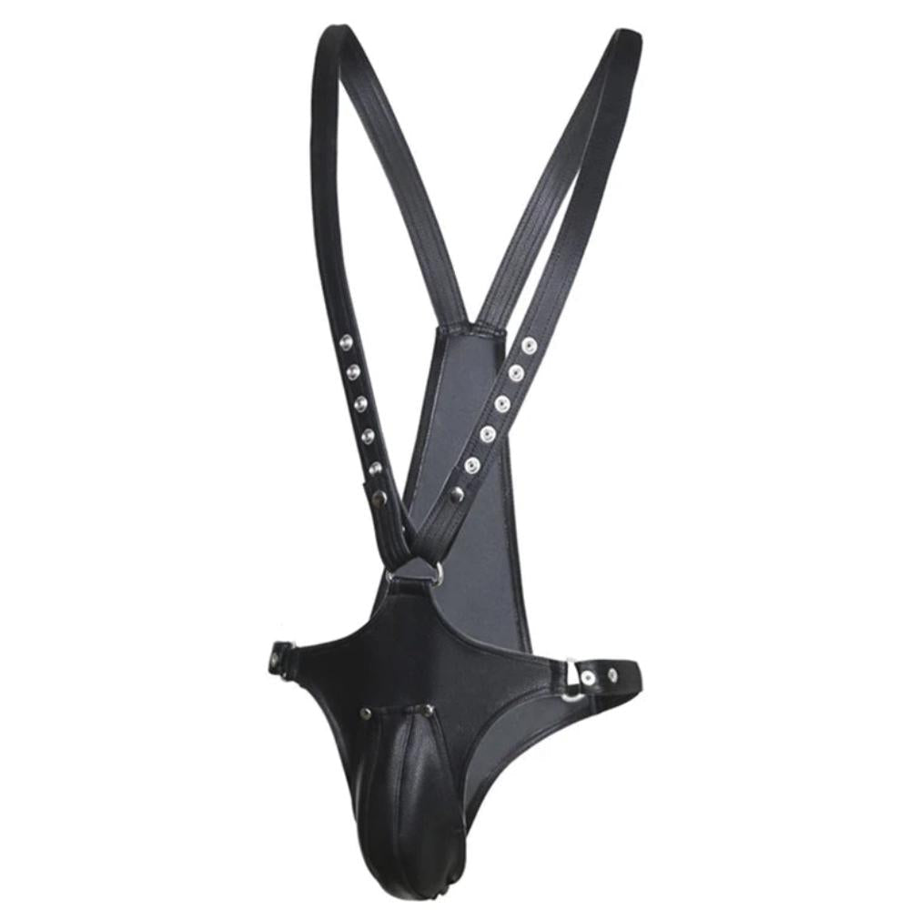 Leather Stud Chastity Belt