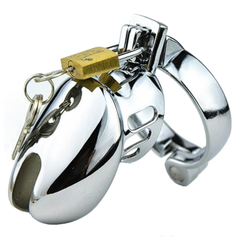 Embrace ultimate submission with our stainless steel cock cage, enhancing control and arousal. Feel every denied cum drip, and savor the chance to lick your partners pussy, amplifying the thrill in BDSM play. Securely locked, this cage elevates your submissive journey, driving your desires to the edge without release.